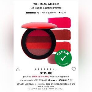 Westman Atelier Lip Suede Lipstick Palette - Les Rouges